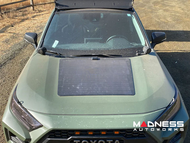 Toyota Rav4 Flexible Solar Panel Kit - Complete Kit w/ Waterproof Controller + Hood Decal - 5th Gen - 85W